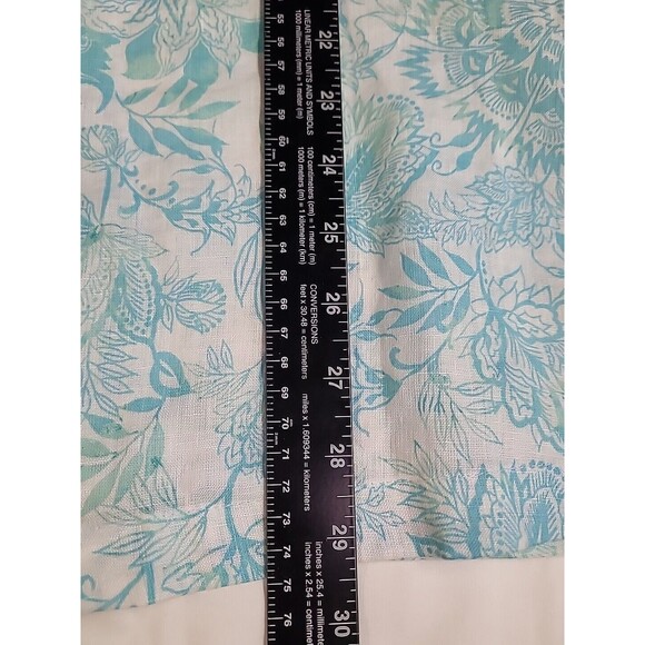 Sigrid Olsen 100% Linen Floral Popover Blouse Button Side Detail Women's 2X Plus - Picture 7 of 7